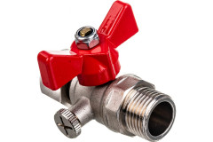 Кран шаровой для подключения манометра Ду15 1/2х1/2 внутренняя/наружная VT.806.N.0404