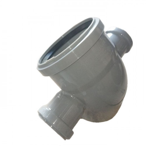 Отвод канализационный 110мм, 90 градусов с фронтальным выходом 50мм Контур