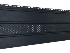 Софит с центральной перфорацией для сайдинга 3000*305мм Графитовый Ю-пласт