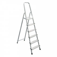 Стремянка алюминиевая 6-ти ступенчатая 1,33 / 3.32м Бибер 98006