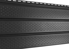 Софит с полной перфорацией для сайдинга 3000*305мм Графитовый Ю-пласт