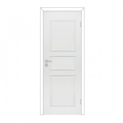 Дверь с притвором "Каспиан" М10х21 с замком, филенчатое крашенное белое Олови