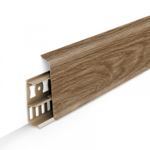 Плинтус Lexida 80, 407 Дуб альпийский, 2,2м. с кабель каналом