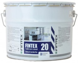 Краска Fintex 20, для стен и потолков, моющаяся, полуматовая, База А, 9л
