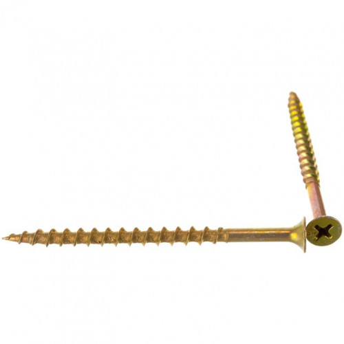 Саморез (шуруп) 4,2*70мм универсальный желтый с потайной головкой, кг