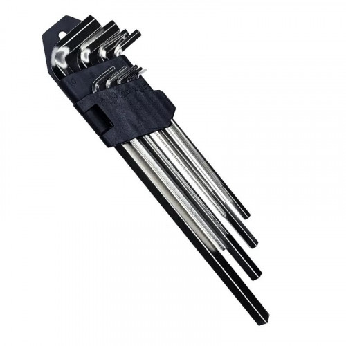 Набор шестигранных ключей 9шт, 1.5-10мм большие Vertextools 1632-01