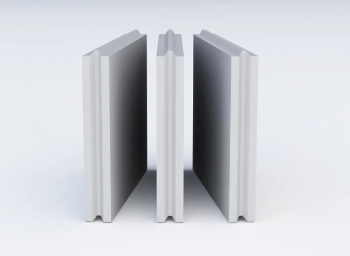 Пазогребневая плита (ПГП) Gifas 667х500х80мм полнотелая