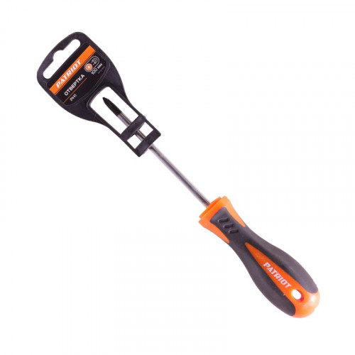 Отвертка крестовая PH1х100мм магнитная, двухкомпонентная ручка Patriot 350003022