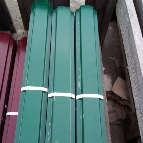 Штакетник 85х1500мм П-образный односторонний RAL 6005 зеленый 0,45 мм