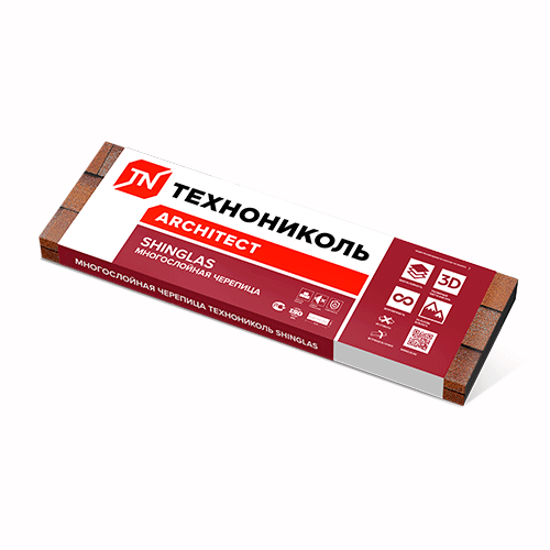 Гибкая мягкая черепица Шинглас (Shinglas) Фазенда, Коричневый 2,6 м2, Технониколь