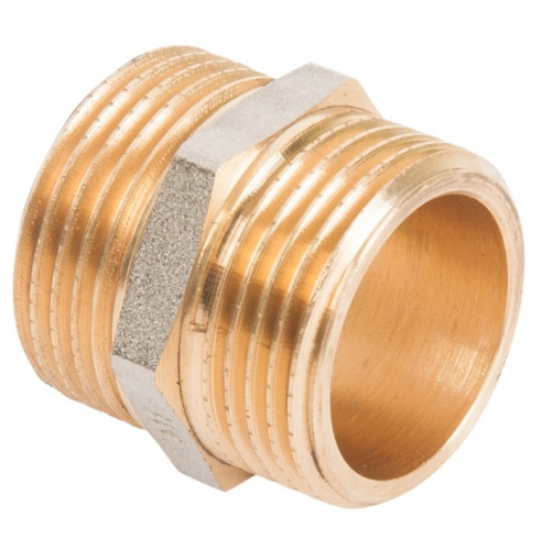 Ниппель латунный 3/4", наружная/наружная резьба Aqualink