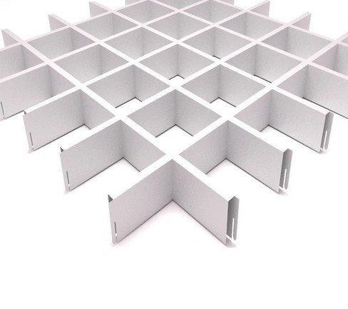 Профиль Грильято Классика 3306 ПАПА 100*100мм, Белый матовый Cesal (Альконпласт)