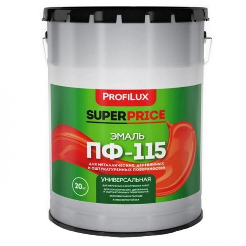 Эмаль ПФ-115 белая матовая 20кг Profilux Superprice