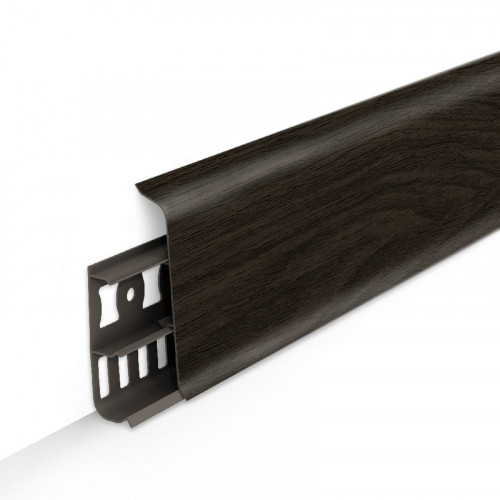 Плинтус Lexida 80, 408 Дуб черненый, 2,2м. с кабель каналом