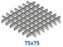 Грильято профиль ПАПА 75*75мм, алюминий Белый матовый Эконом