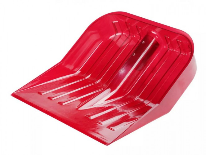 Лопата снеговая из поликарбоната 430*420, красная без черенка, d=35
