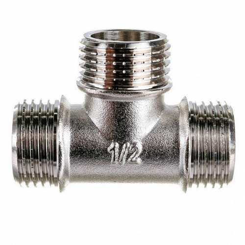 Тройник латунный 1/2", наружная/наружная/наружная резьба Aqualink