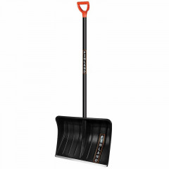 Лопата снеговая пластмассовая 410х410 с черенком, FINLAND 1243-Ч