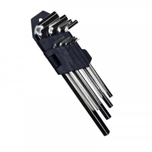 Набор шестигранных ключей 9шт, 1.5-10мм средние Vertextools 1632-02