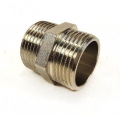 Ниппель латунный 1/2", наружная/наружная резьба Aqualink