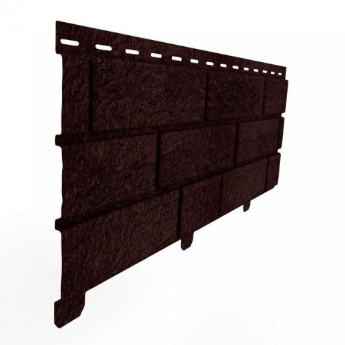 Цокольный сайдинг Стоун-хаус 230х3025мм, кирпич коричневый Ю-пласт