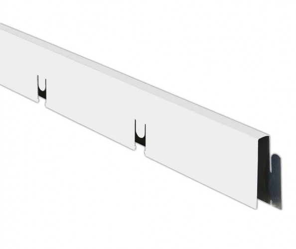 Грильято профиль направляющий 600мм, ячейка 75*75мм алюминий белый матовый Эконом