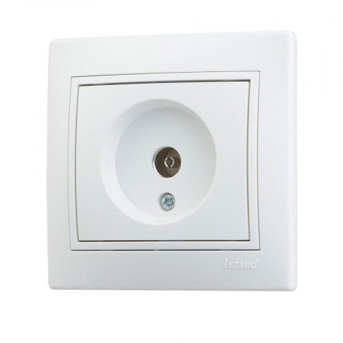 Розетка телевизионная оконечная TV белая Lezard Mira 701-0202-130