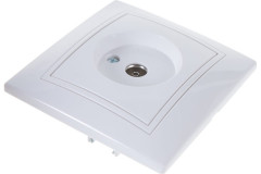 Розетка телевизионная оконечная TV белая Lezard Mira 701-0202-130