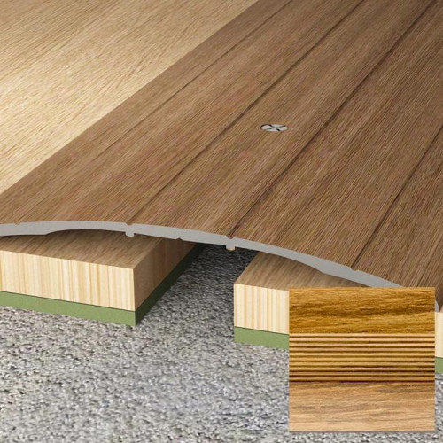 Стык широкий 60х900мм Дуб Эдельвейс алюминиевый Русский профиль