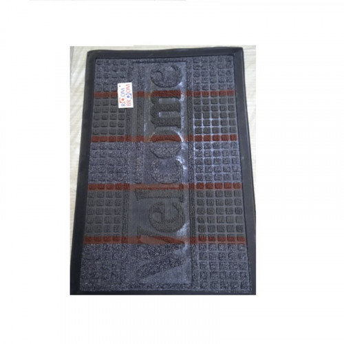 Коврик на резиновой основе придверный 40x60 см, красно-серый Welcome Room Broom