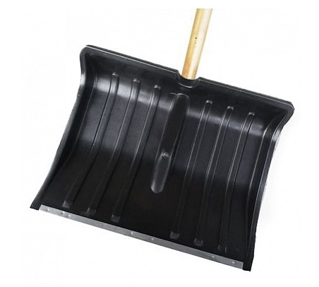 Лопата снеговая пластмассовая 500*390 с черенком и планкой, d=32, Praktische