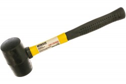 Киянка резиновая, фибергласовая ручка, черная 50мм 350гр. Стандарт Бибер 85397