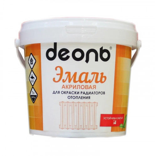 Эмаль для радиаторов акриловая без запаха 1кг Деоль
