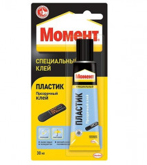 Клей Момент Пластик, прозрачный 30мл