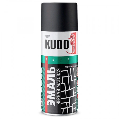 Эмаль аэрозольная алкидная RAL9005 черная матовая KU-1102 Kudo 520мл
