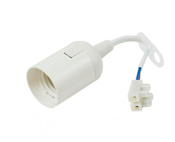 Патрон термопластик E27 подвесной с клеммной колодкой 4А 250В белый