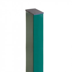 Столб для забора 2500х60х40х1,2мм зеленый с заглушкой