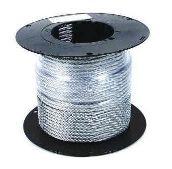 Трос стальной в ПВХ оплетке DIN 3055, 5/6мм (150м)