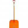 Лопата снеговая из поликарбоната 460*400, оранжевая с черенком, Эталон Original GPLP001