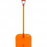 Лопата снеговая из поликарбоната 460*400, оранжевая с черенком, Эталон Original GPLP001