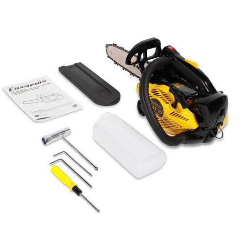 Бензопила 1,15 кВт, 40 звеньев, длина шины 25см Champion 126T-10