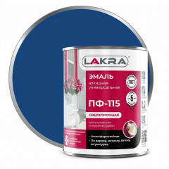 Эмаль ПФ-115 синяя 1кг Лакра