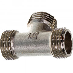 Тройник латунный 1/2" наружная резьба СТМ CRTM0012