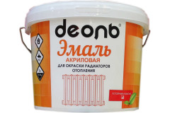 Эмаль для радиаторов акриловая без запаха 3.5кг Деоль