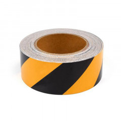 Лента сигнальная оградительная 50мм*200м желто-черная TDStels