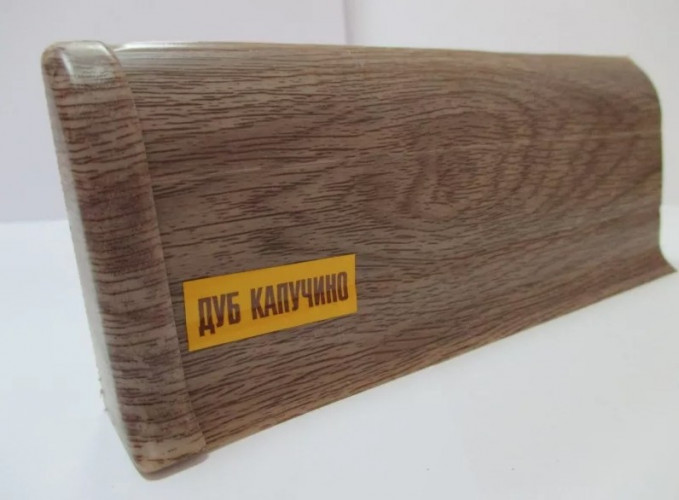 Плинтус Ideal Комфорт 55, 205 Дуб капучино, 2,2м с кабель-каналом