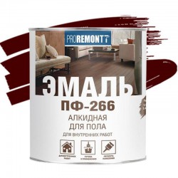 Эмаль ПФ-266 красно-коричневая Лакра PROREMONTT 0,9кг