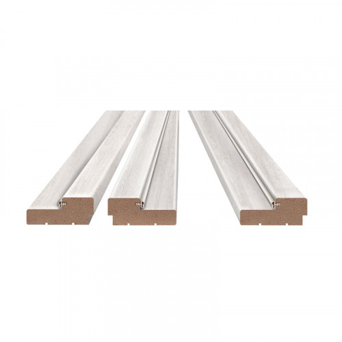 Комплект дверной коробки из экошпона без порога с уплотнителем 32х70мм дуб снежный Олови