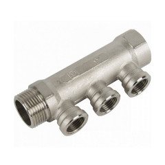 Коллектор с внутренней резьбой 3/4" с 3 выходами 1/2" Valtec VTc.550.N.0503