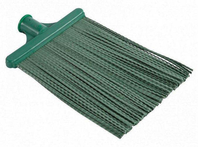 Метла полипропиленовая 230х250 мм, плоская, под черенок d25 Сибртех 63215
